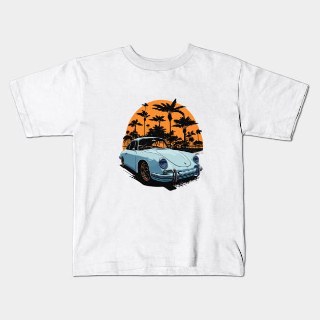 Porsche 356 Vintage Car Art Kids T-Shirt by Cruise Dresses